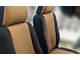 Genuine Neoprene Custom 1st Row Bucket Seat Covers; Tan/Black (08-10 Challenger)