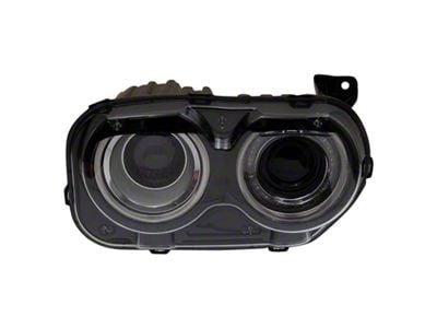 Headlight; Black Housing; Clear Lens; Passenger Side (15-23 Challenger)