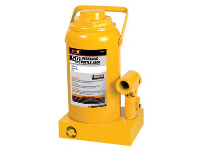 Heavy Duty Bottle Jack; 50-Ton Capacity