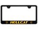 Hellcat License Plate Frame; Orange (Universal; Some Adaptation May Be Required)