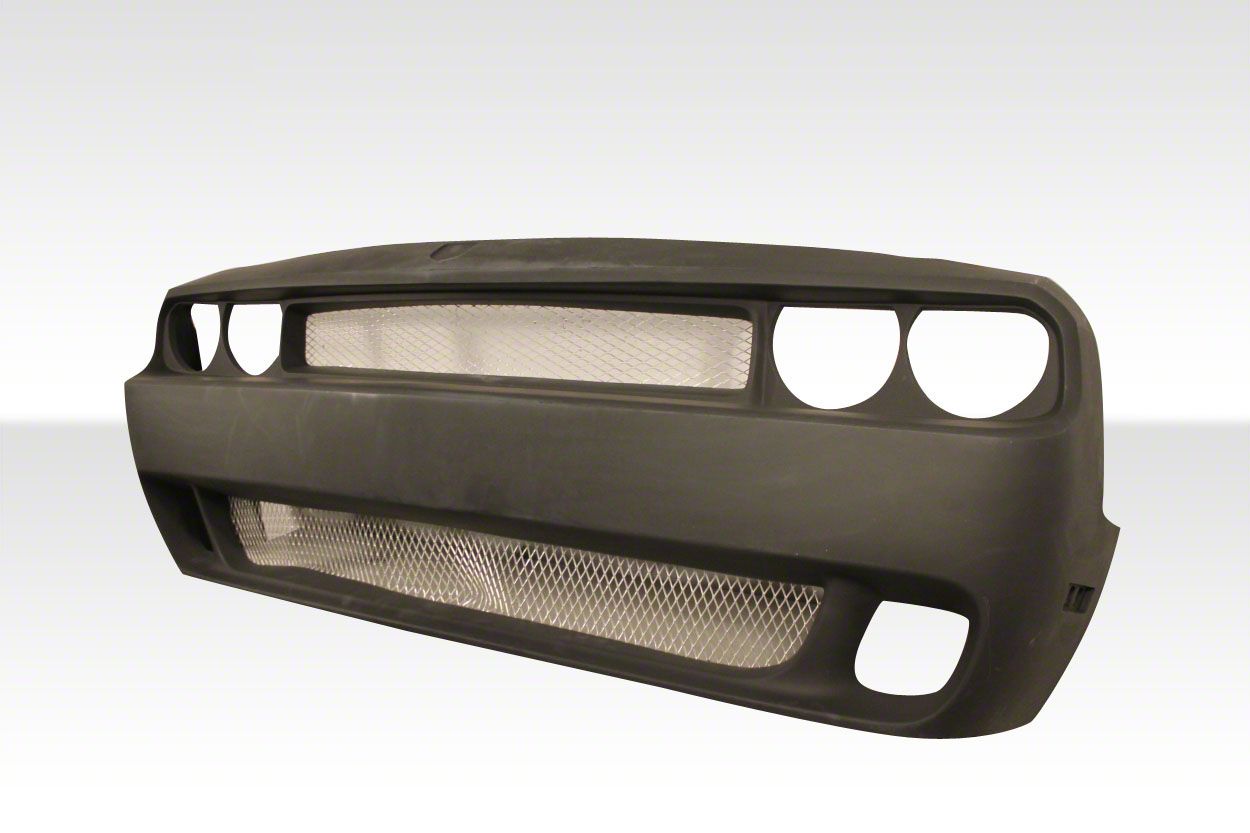 Challenger Hellcat Style Front Bumper; Unpainted (08-14 Challenger) - Free  Shipping