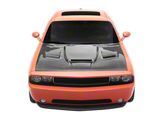 Hellcat Style Hood with Vent Scoop; Carbon Fiber (08-23 Challenger)