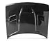 Hellcat Style Hood with Vent Scoop; Carbon Fiber (08-23 Challenger)