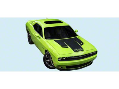 Hood Decal with R/T Logo; Carbon Fiber (15-19 Challenger R/T)