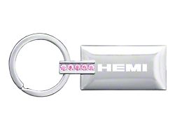 HEMI Jeweled; Pink; Rectangular Key Fob