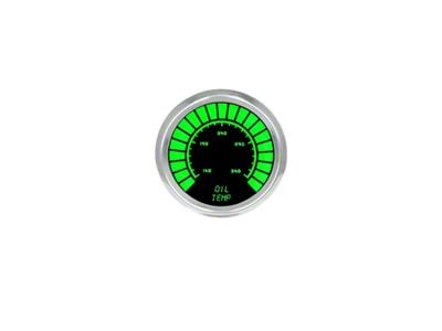 LED Analog Bargraph Transmission Temperature Gauge; 2-1/16-Inch; Green; 140-340 Degrees (Universal; Some Adaptation May Be Required)