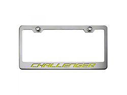 License Plate Frame with CHALLENGER Lettering; Solid Synergy Green (Universal; Some Adaptation May Be Required)