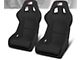 Microfiber Suede Large Racing Bucket Seats with Seat Sliders; Black (Universal; Some Adaptation May Be Required)