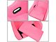 Microfiber Suede Large Racing Bucket Seats with Seat Sliders; Pink (Universal; Some Adaptation May Be Required)