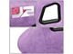 Microfiber Suede Large Racing Bucket Seats with Seat Sliders; Purple (Universal; Some Adaptation May Be Required)