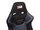 Microfiber Suede Racing Bucket Seats with Seat Sliders; Black/Blue (Universal; Some Adaptation May Be Required)