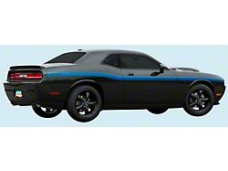 MOPAR 10 Upper Side Stripes; Blue (08-14 Challenger)