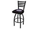 NHRA Drag Racing 25-Inch Swivel Counter Stool; Black Wrinkle