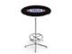 NHRA Drag Racing Pub Table; 42-Inch with 28-Inch Diameter Top; Chrome