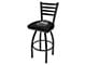 NHRA Hot Rod 30-Inch Swivel Bar Stool; Black Wrinkle