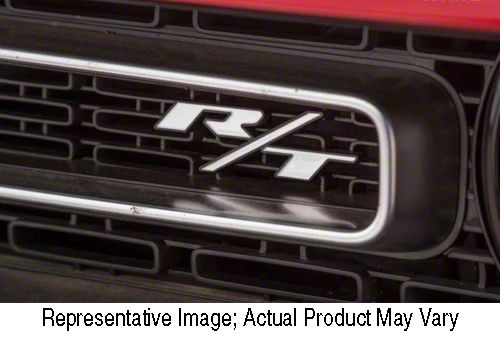 Challenger R/T Emblem Grille Inlay Decal; Carbon Fiber (19-23 ...