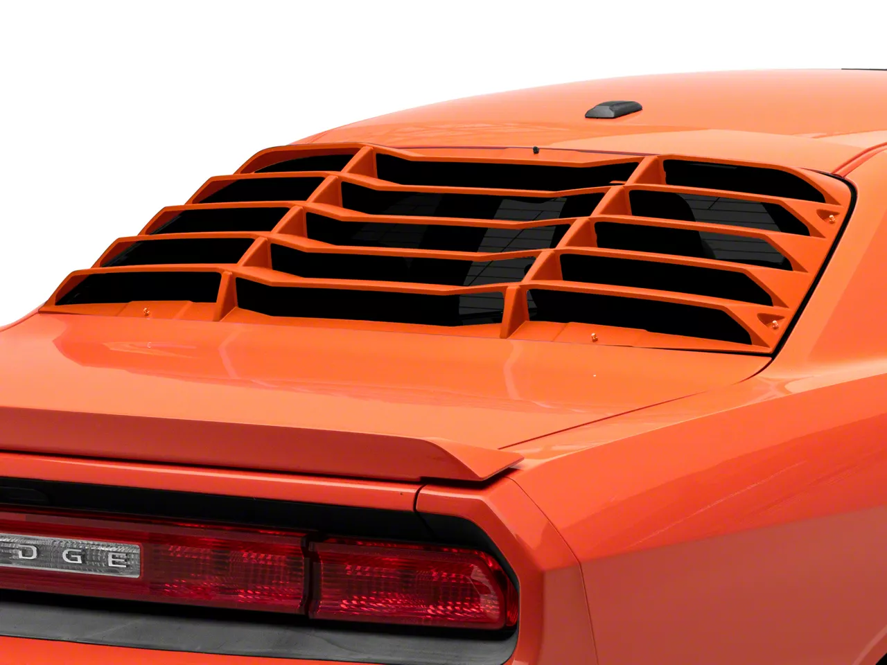 Challenger Rear Window Louvers; Unpainted (0823 Challenger) Free Shipping