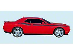 RT/SXT Style Upper Body Side Stripes; Gloss Black (15-23 Challenger)