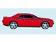 RT/SXT Style Upper Body Side Stripes; Red (15-23 Challenger)