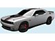 Shakedown Shaker Style Top Stripes; Matte Black/Red (15-23 Challenger w/ Shaker Hood)