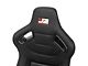 Synthetic Leather Racing Bucket Seats with Seat Sliders; Black (Universal; Some Adaptation May Be Required)