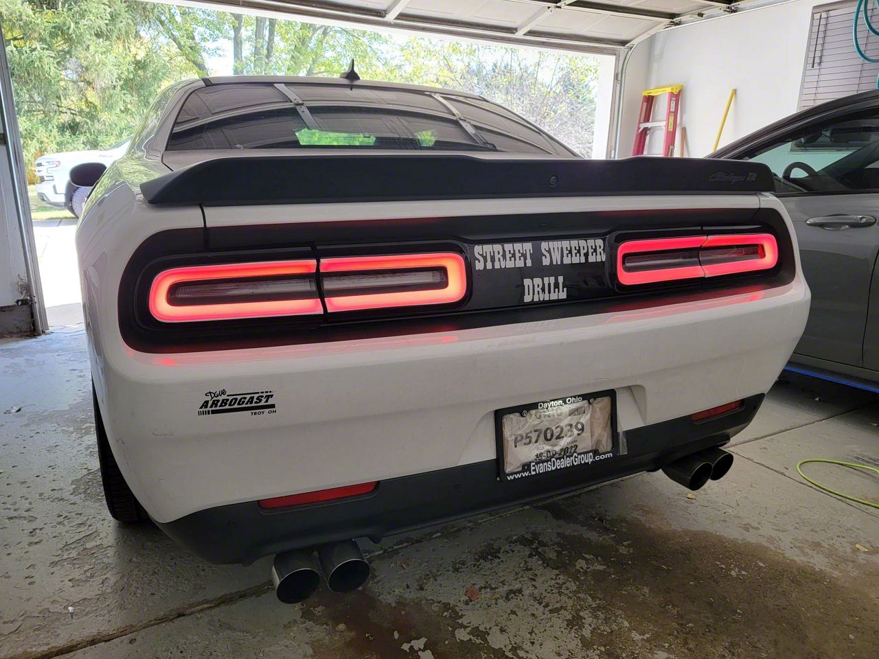 Challenger Tail Light Tint Overlay; White (15-23 Challenger) - Free ...