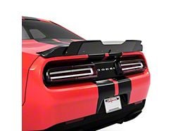 V1R Wicker Bill Rear Spoiler Add-On; Carbon Flash Metallic Vinyl (15-23 Challenger)