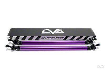 V.2 Adjustable Splitter Support Rods; Anodized Purple (Universal; Some Adaptation May Be Required)