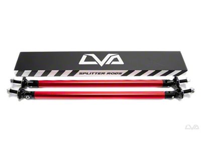 V.2 Adjustable Splitter Support Rods; Anodized Red (Universal; Some Adaptation May Be Required)