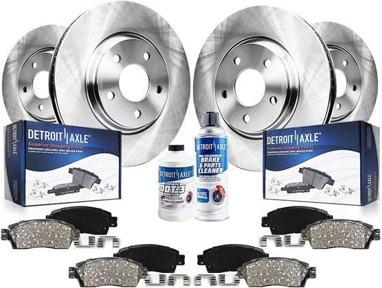 Challenger Vented Brake Rotor and Pad Kit; Front and Rear (09-20 ...