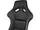 5-Point Woven Fabric Position Racing Bucket Seats with Seat Sliders; Black (Universal; Some Adaptation May Be Required)