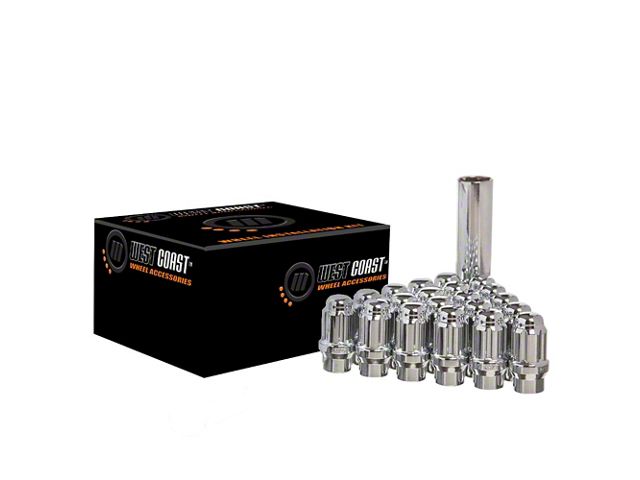 Chrome Acorn Spline ET Lug Nuts; M14x1.5; Set of 20 (06-23 Charger)