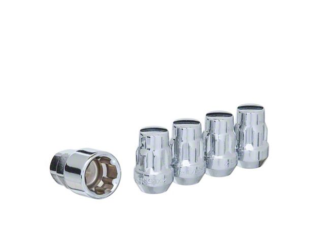 Chrome Acorn Wheel Locks; M14x1.5; Set of 4 (06-23 Charger)