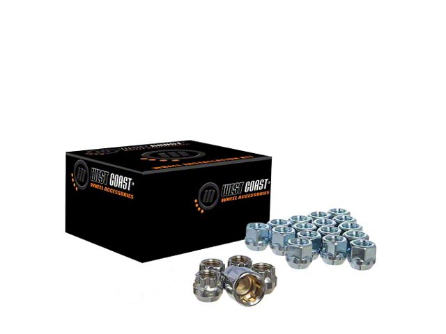 Chrome Open Acorn Lug Nuts; M14x1.5; Set of 20 (06-23 Charger)