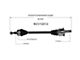 CV Axle Assembly; Rear Driver Side (09-14 AWD Charger Enforcer, R/T, SE, SXT, Pursuit)