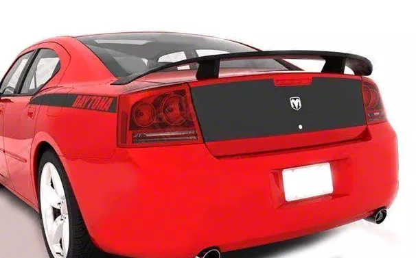 Charger DAYTONA Trunk Deck Blackout Stripe Decal; Gloss Red (06-10 ...