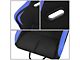 Fabric Racing Bucket Seats with Seat Sliders; Black/Blue (Universal; Some Adaptation May Be Required)