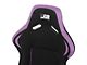 Fabric Racing Bucket Seats with Seat Sliders; Black/Purple (Universal; Some Adaptation May Be Required)