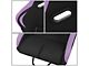 Fabric Racing Bucket Seats with Seat Sliders; Black/Purple (Universal; Some Adaptation May Be Required)