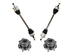 Front CV Axle Shafts and Hub Assembly Set (06-09 V6 RWD Charger)