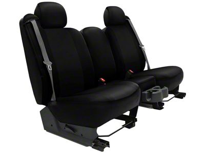 Genuine Neoprene Custom 1st Row Bucket Seat Covers; Black/Black (11-23 Charger)