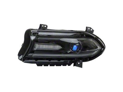 Headlights; Black Housing; Clear Lens (15-16 Charger w/ Factory Halogen Headlights)