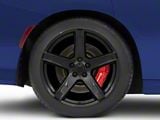 Hellcat HC2 Style Gloss Black Wheel; Rear Only; 20x11; 22mm Offset (11-23 RWD Charger)