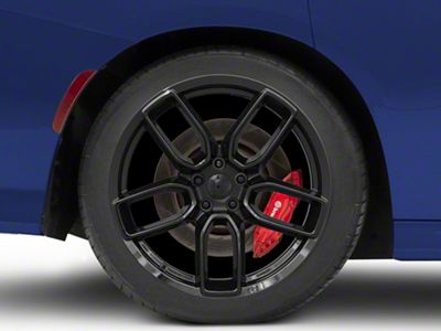 Hellcat Widebody Style Gloss Black Wheel; Rear Only; 20x10.5; -9mm Offset (11-23 RWD Charger)