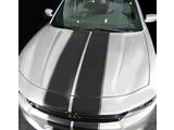 Over-The-Top Double Stripes with Pinstripes; Matte Black (15-18 Charger)
