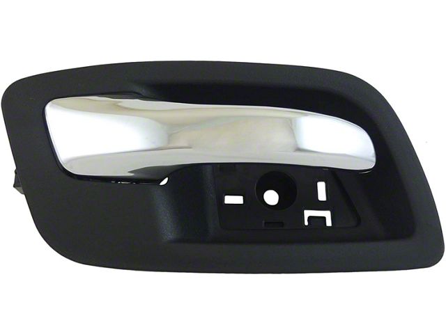 Interior Door Handle; Rear Right; Chrome Lever; Black Housing; Plastic (11-14 Charger)