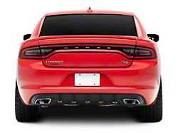 LV Style Rear Diffuser Add-On; Matte Black (15-23 Charger)