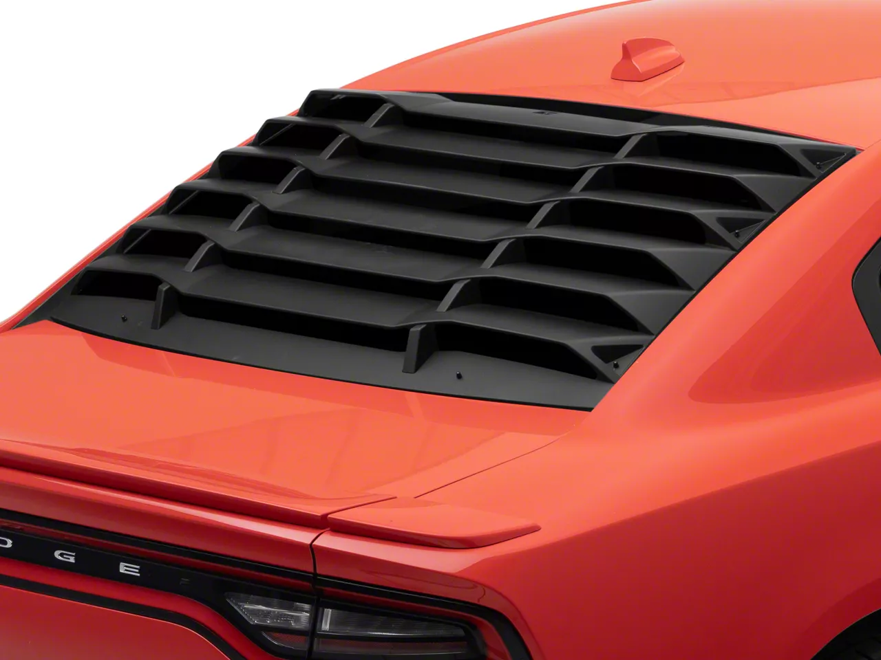 Charger LV Style Rear Window Louvers; Matte Black (11-23 Charger ...