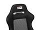 Microfiber Suede Racing Bucket Seats with Seat Sliders; Black/Grey (Universal; Some Adaptation May Be Required)