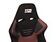 Microfiber Suede Racing Bucket Seats with Seat Sliders; Black/Red (Universal; Some Adaptation May Be Required)